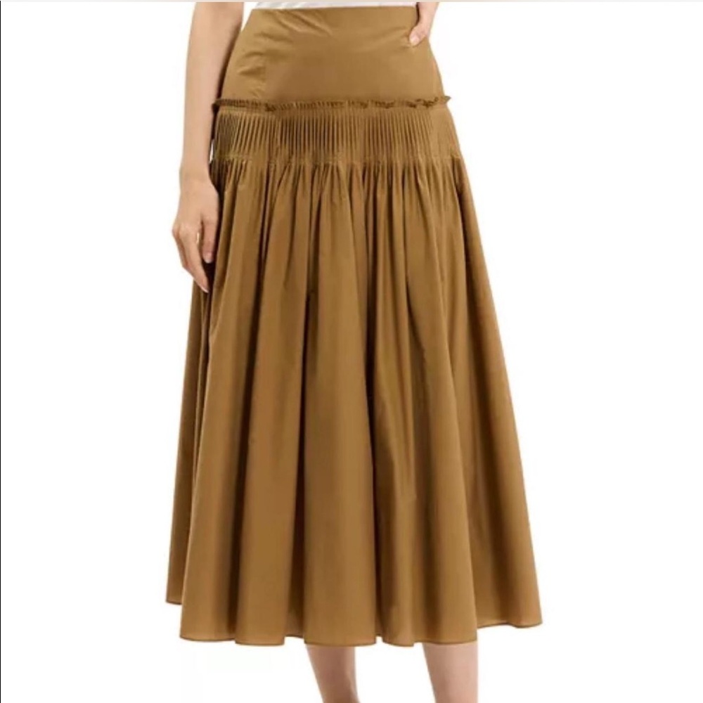 Theory Accordian Bronze Skirt